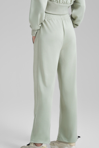 Women's Fall Elastic Waistband Drawstring Hem  Straight Leg Pants
