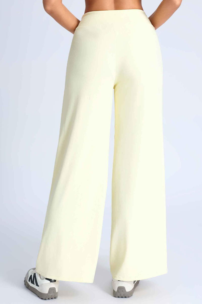 Women's Sports Solid Drawstring Wide-Leg Yoga Pants