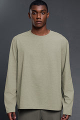 Men Round Neck Breathable Stretchy Casual Sport Long Sleeves