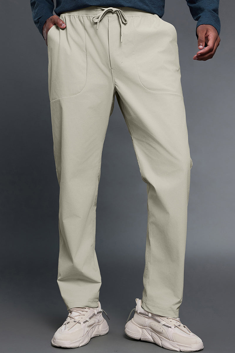 Men Loose Fit Straight Leg Breathable Comfortable Casual Pants