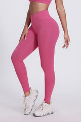Women'S Bright Crossover High-Waisted Hip Lift Dance Stretch Cropped Pants