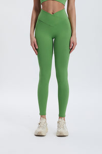 Women'S Bright Crossover High-Waisted Hip Lift Dance Stretch Cropped Pants