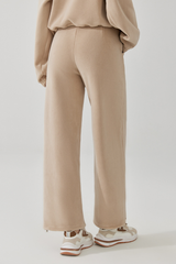 Women's Fall/Winter Fleece Warm Drawstring Raw Hem Pants
