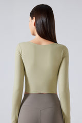 Women'S Yoga Slim Fit Long Sleeved Thumbhole
