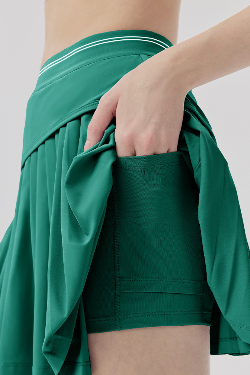 Women's Summer Cooling Anti-Revealing Yoga Pleated Skirt