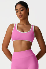 Women Color-Block Supportive High-Impact Naked-Feel Sports Bra