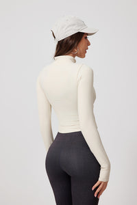 Women'S Zippered Stand-Up Collar Warm Yoga Sports Long Sleeve Jacket