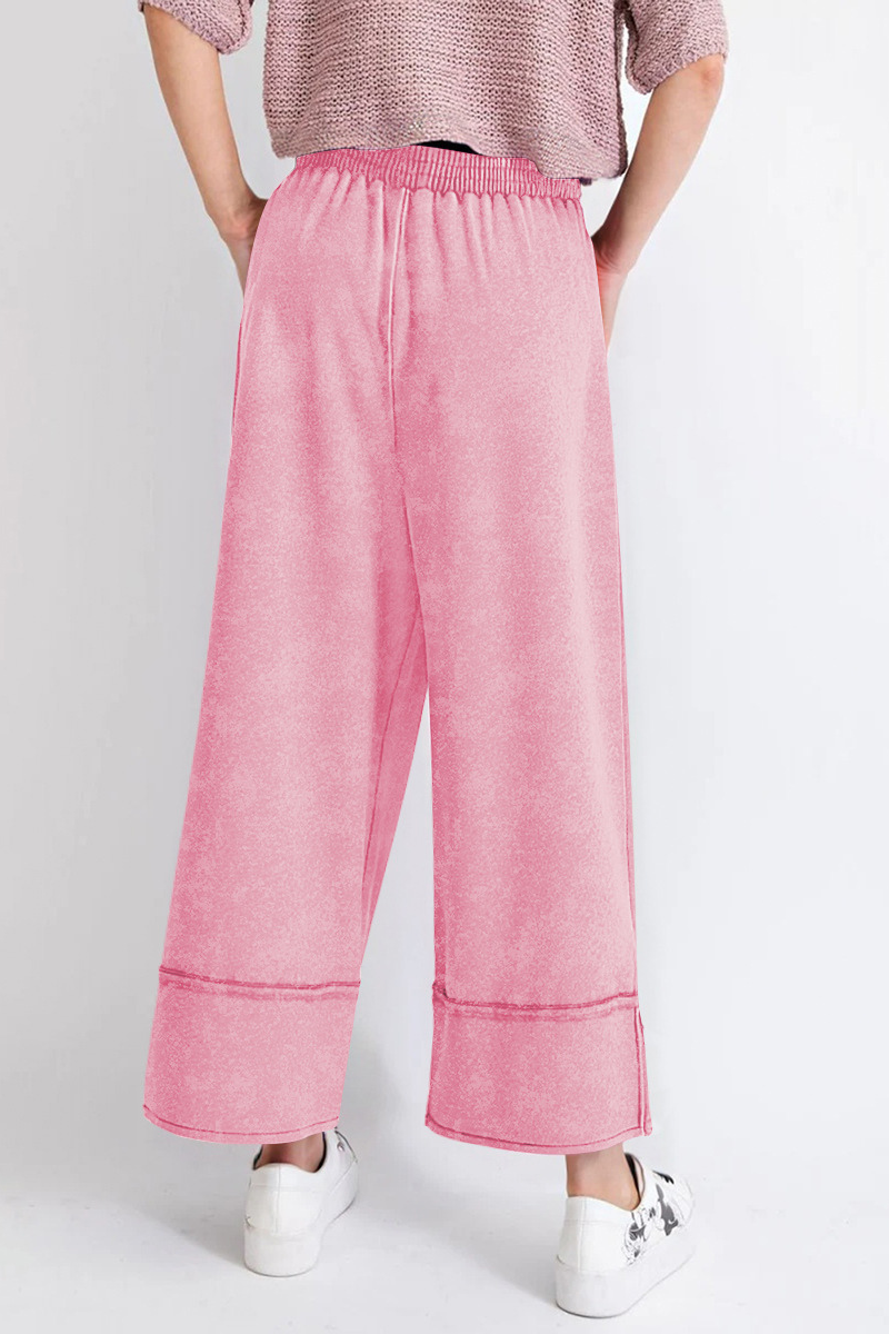 Leisure-style wide-leg pants