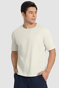 Men Round Neck Plain Breathable Loose Casual Sport Quick-Dry Short Sleeve T-Shirt