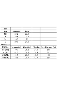 Corset-style top + wide-leg pants casual set