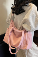 Women's Fall Corduroy Mother-Child Tote Bag Set