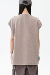 Unisex Washed Vintage Oversized Drop Shoulder Tank Top