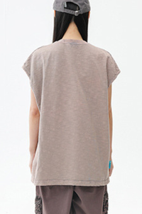 Unisex Washed Vintage Oversized Drop Shoulder Tank Top