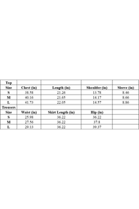 Short-sleeved, half-length skirt, and knit set