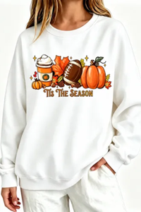 Women’s Fall Football Pumpkin Graphic Halloween Sweatshirt