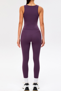 Women's Sport Sets:Wide Shoulder Straps Tank Top & Leggings