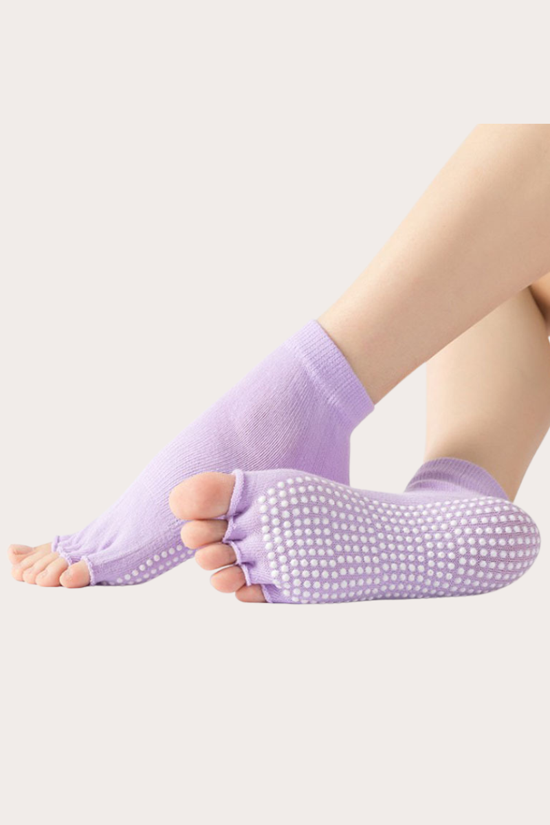 Women's Open-Toed Rainbow Breathable Athletic Fitness Socks