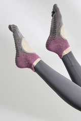 Women's Ombre Mesh Yoga Grip Five-Toe Socks