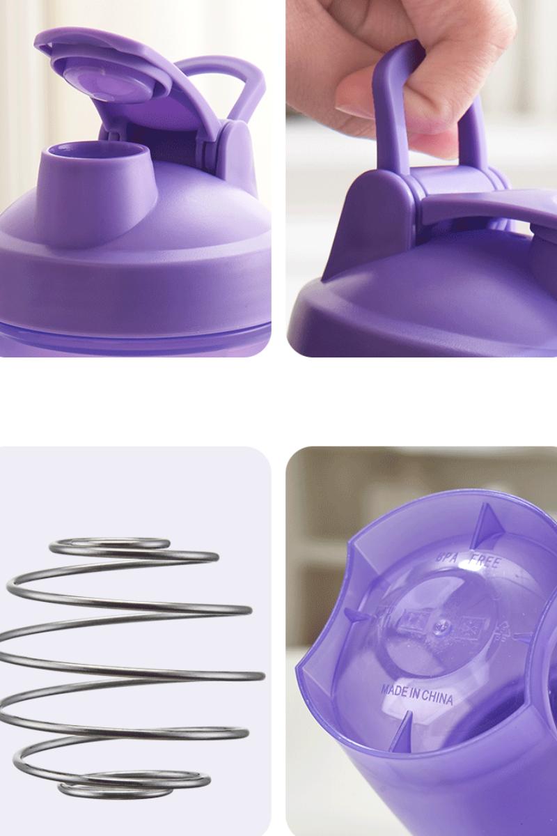 700ML Large Capacity Sports Shaker Bottle With Whisk Ball