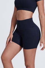 Women'S Fitness Yoga Lines Hip Tight Shorts