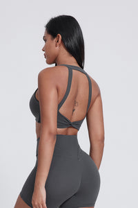 Women'S Fitness Yoga Tight Twist Breast Cushion Bra