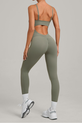 Women's Pleated Buttocks Lift Side Pocket Jumpsuits