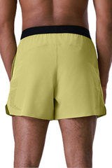 Men's Hidden Zipper Pocket Contrast Waistband Athletic Short