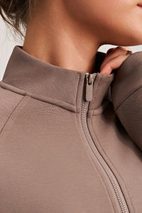 Women Stand Collar Slim-Fit Multi-Pocket Sporty Casual Jacket