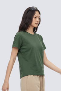 Unisex Slub Cotton Tee - Cooling Breathable Regular Solid
