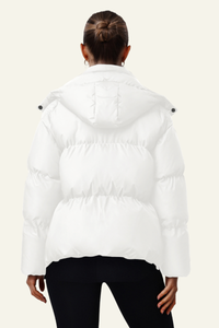 Women's Cropped Hooded Cotton Jacket
