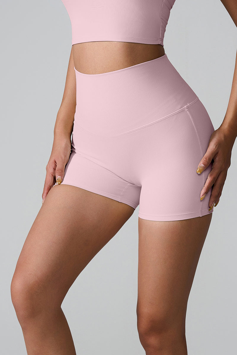 Women'S Rear Cross High Rise Hip Lift Quick-Drying Fitness Yoga Shorts