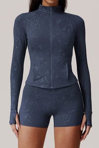 Women Gold Foil Fabric Sports Jackets