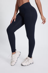 Women'S Bright Crossover High-Waisted Hip Lift Dance Stretch Cropped Pants