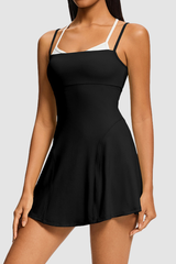 Women's Athletic Cut Out Faux Two-Piece Tennis Mini Dress