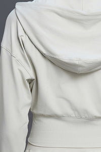 Women Hooded Short Waist-Tie Open-Front Yoga Sportswear Jacket