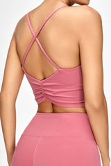 Women's Cross-Strapped U-Neck Sports Tank Top