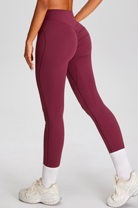 Women's Sports Naked-Feel High-Waisted Pleated Yoga Leggings