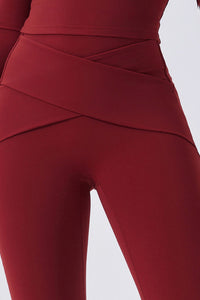 Women High-Waisted Flared Sculpting Yoga Leggings