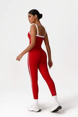 Women High-Waisted Color-Block Butt-Lifting Yoga Set: Sports Bra + 9/10 Leggings