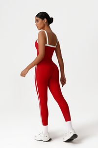 Women High-Waisted Color-Block Butt-Lifting Yoga Set: Sports Bra + 9/10 Leggings