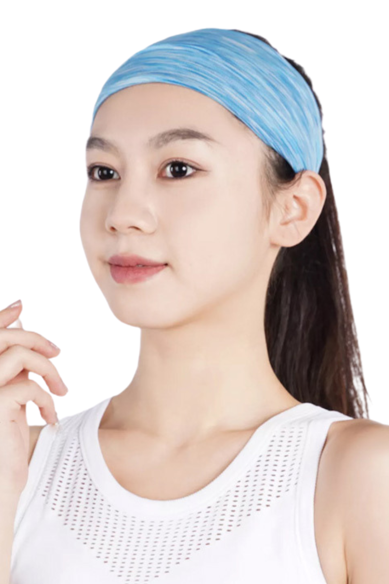 Women's Wide Multi-Color Elastic Sweat-Wicking Sports Headband