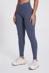 Women'S Bright Crossover High-Waisted Hip Lift Dance Stretch Cropped Pants