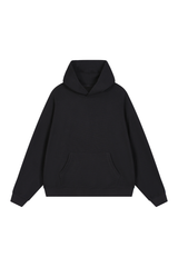 Unisex Fall Boxy Fit Waffle Texture Pullover Relaxed Hoodie