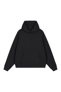 Unisex Fall Boxy Fit Waffle Texture Pullover Relaxed Hoodie