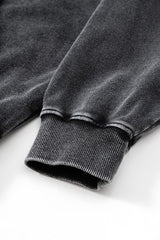 Washed loose hooded knitted plus-size sweatshirt