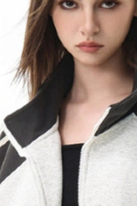 Couple Stand-Collar Zip-Up Casual Hoodie