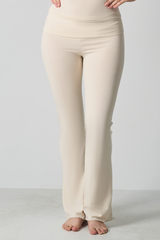 Women's High-Waist Fitted Flare Pants