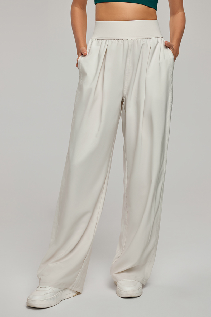 Women's Summer High Waist  Breathable Straight Leg Pants