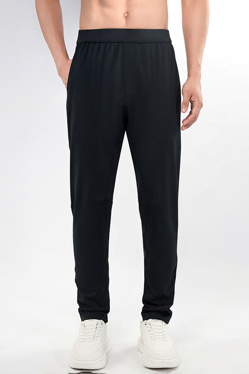 Men High-Waist Comfort Stretch Outdoor Running Training Pants
