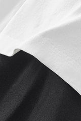 Unisex Boxy Mock Two-Tone Long Sleeve T-Shirt